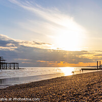 Buy canvas prints of West Pier sunset Brighton by Margaret Ryan