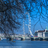 Buy canvas prints of Westminster Bridge and the London Eye by Margaret Ryan