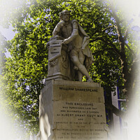 Buy canvas prints of Shakespeare Statue London by Margaret Ryan