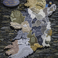 Buy canvas prints of Donegal, Stones of Ireland Map by Margaret Ryan