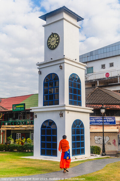 Nam Phou Clocktower  Picture Board by Margaret Ryan