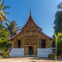 Buy canvas prints of Wat Xieng Thong Carriage House  by Margaret Ryan
