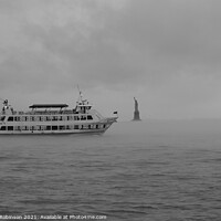 Buy canvas prints of Mystical Statue of Liberty Ferry Ride by Antony Robinson
