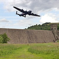 Buy canvas prints of Lancaster over Derwent Dam by Antony Robinson