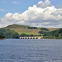 Buy canvas prints of Ladybower reservoir looking towards the viaduct by Antony Robinson