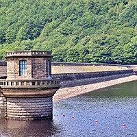 Buy canvas prints of Ladybower reservoir dam by Antony Robinson