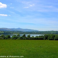 Buy canvas prints of Llangors lake and the brecons by Les Schofield