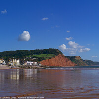 Buy canvas prints of Sidmouth Beach   by Les Schofield