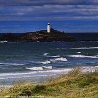 Buy canvas prints of Carbis bay Lighthouse Cornwall  by Les Schofield