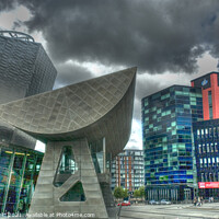 Buy canvas prints of Abstract  Lowery Center at Salford by Les Schofield