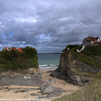Buy canvas prints of Newquay Beach cornwall  by Les Schofield