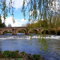 Buy canvas prints of Bickleigh Bridge  by Les Schofield