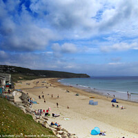 Buy canvas prints of Praa Beach Cornwall by Les Schofield