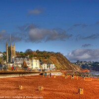 Buy canvas prints of Majestic Teignmouth Beach by Les Schofield