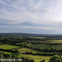 Buy canvas prints of View of Somerset From Ham  Hill  by Les Schofield
