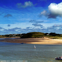 Buy canvas prints of River Camel Estuary Cornwall by Les Schofield