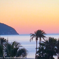 Buy canvas prints of Cala  bona  sunset by Les Schofield