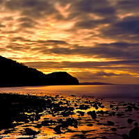 Buy canvas prints of Charmouth Sunrise by Les Schofield