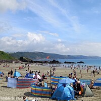 Buy canvas prints of Beach at looe cornwall  by Les Schofield