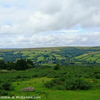 Buy canvas prints of View to Widecombe in the Moor  by Les Schofield
