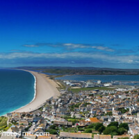 Buy canvas prints of Outdoor Chesil Beach Panoramic  by Les Schofield