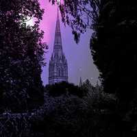 Buy canvas prints of Salisbury spire by Les Schofield