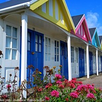 Buy canvas prints of Beach huts  in weymouth  by Les Schofield