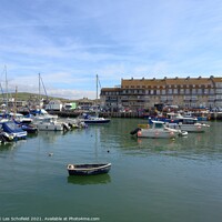Buy canvas prints of Westbay  Dorset  Harbour  by Les Schofield