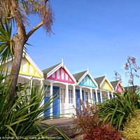 Buy canvas prints of Colourful Beachfront Haven by Les Schofield