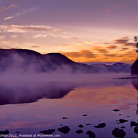 Buy canvas prints of Lake District Ullswater Sunset by Les Schofield