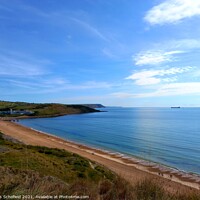 Buy canvas prints of Bowlease Cove Weymouth by Les Schofield