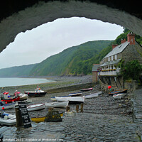 Buy canvas prints of Clovelly  North Devon by Les Schofield