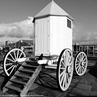 Buy canvas prints of Weymouth bathing hut  by Les Schofield
