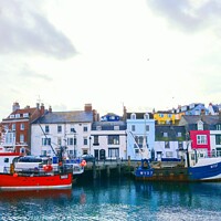 Buy canvas prints of Serenity of Weymouth Harbour by Les Schofield