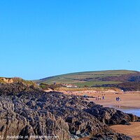 Buy canvas prints of Woolacombe  devon  by Les Schofield