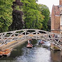 Buy canvas prints of Mathematical bridge Cambridge  by Les Schofield