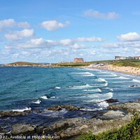 Buy canvas prints of Fisteral . Beach  Cornwall  by Les Schofield