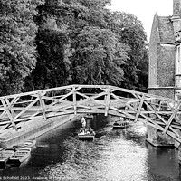 Buy canvas prints of Cambridge mathematical bridge  by Les Schofield