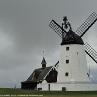Buy canvas prints of Lytham Windmill by Les Schofield