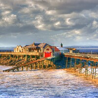 Buy canvas prints of The Enchanting and Abandoned Birnbeck Pier by Les Schofield
