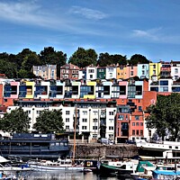 Buy canvas prints of Vibrant Bristol Waterfront by Les Schofield