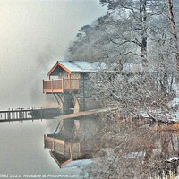 Buy canvas prints of Ullswater boathouse  by Les Schofield