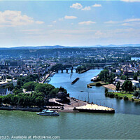 Buy canvas prints of Majestic View of Koblenz by Les Schofield