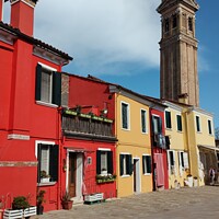 Buy canvas prints of Colourful Paradise of Burano by Les Schofield