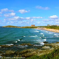 Buy canvas prints of Fistral beach Cornwall  by Les Schofield
