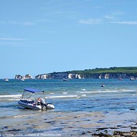 Buy canvas prints of View of old Harry's rocks from knoll beach studlan by Les Schofield