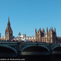 Buy canvas prints of Iconic Big Ben Overlooking Westminster Bridge by Les Schofield