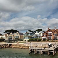 Buy canvas prints of Harry redknapp old house sandbanks  by Les Schofield