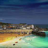 Buy canvas prints of Storm over St Ives Cornwall by Les Schofield