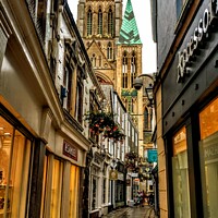 Buy canvas prints of Turo cathedral spire by Les Schofield
